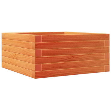 vidaXL Pflanzkübel Wachsbraun 50x50x23 cm Massivholz Kiefer