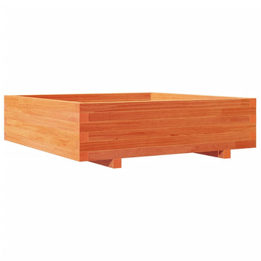 vidaXL Pflanzkübel Wachsbraun 90x90x26,5 cm Massivholz Kiefer