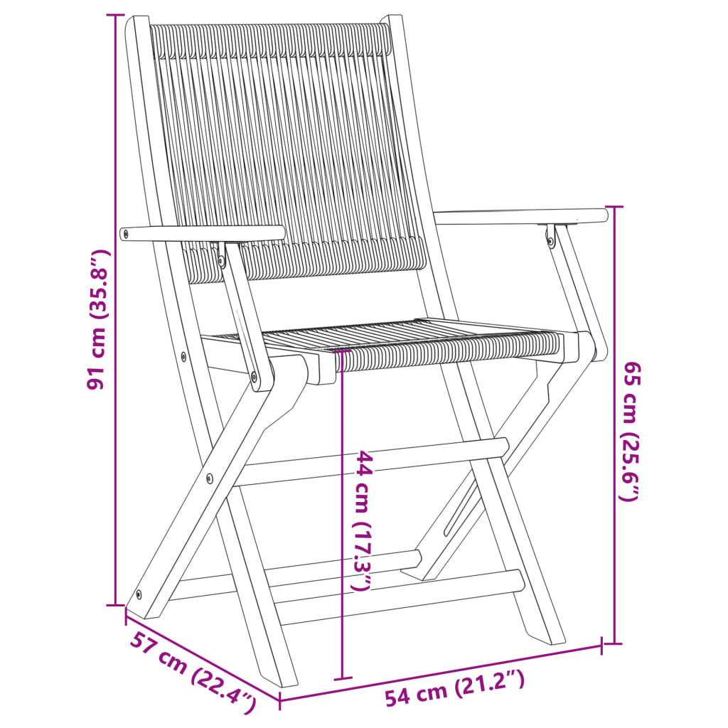 vidaXL 5-tlg. Garten-Essgruppe Polypropylen und Massivholz Beige