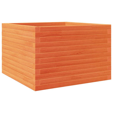 vidaXL Pflanzkübel Wachsbraun 70x70x46 cm Massivholz Kiefer