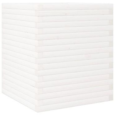 vidaXL Pflanzkübel Weiß 60x60x68,5 cm Massivholz Kiefer