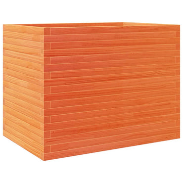 vidaXL Pflanzkübel Wachsbraun 90x60x68,5 cm Massivholz Kiefer