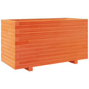 vidaXL Pflanzkübel Wachsbraun 90x40x49,5 cm Massivholz Kiefer
