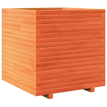 vidaXL Pflanzkübel Wachsbraun 70x70x72 cm Massivholz Kiefer