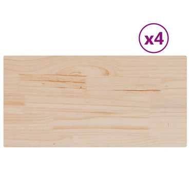 vidaXL Tischplatten 4 Stk. 90x45x2,5 cm Rechteckig Massivholz Kiefer