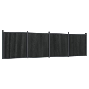 vidaXL Zaunelement Grau 699x186 cm WPC