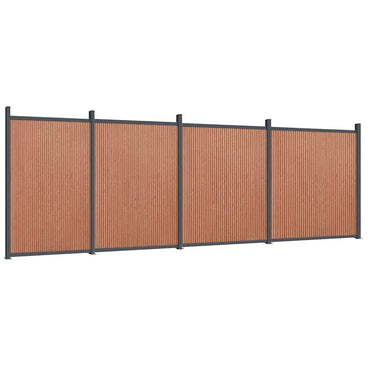 vidaXL Élément de clôture marron 699x186 cm WPC