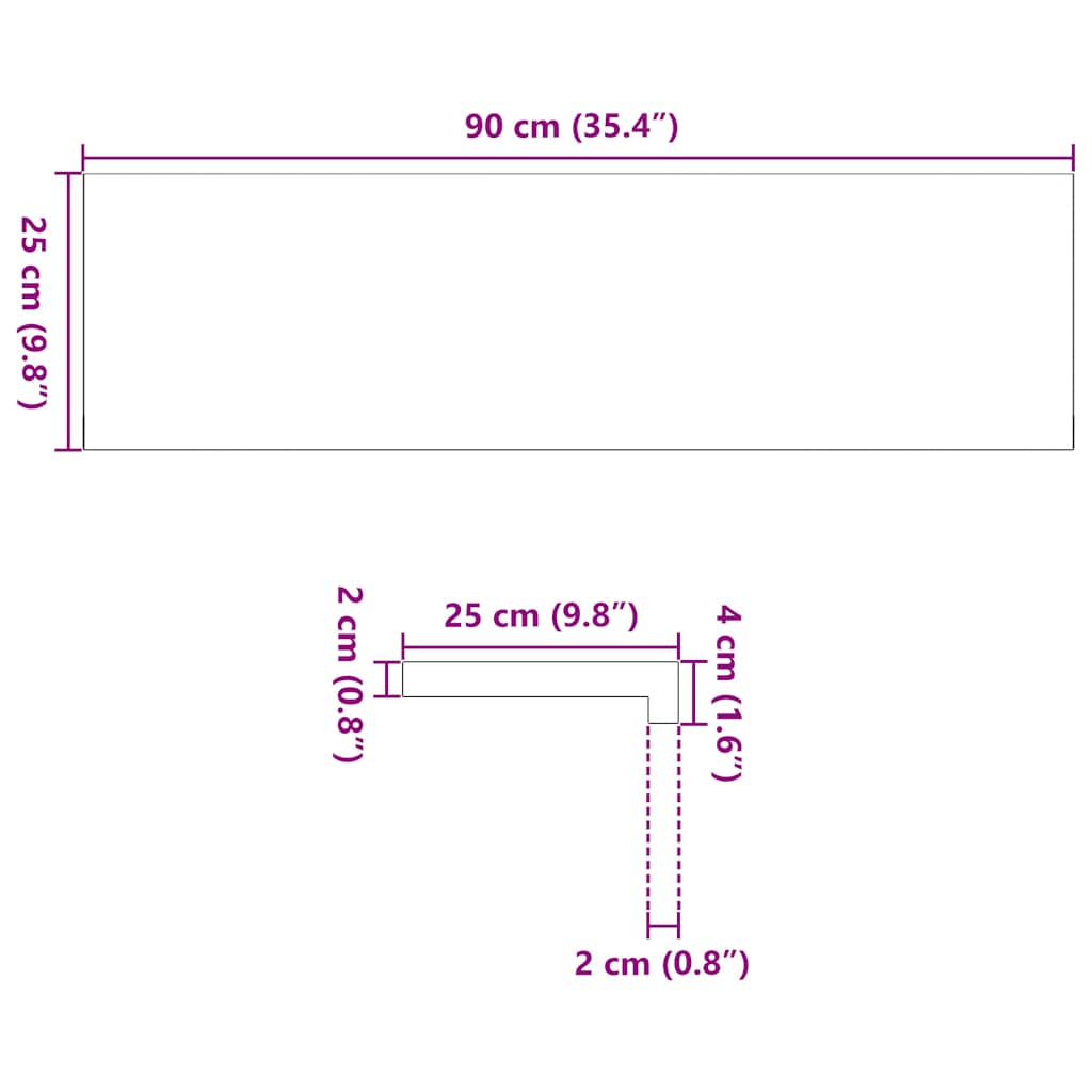 vidaXL Treppenstufen 20 Stk. Dunkelbraun 90x25x2 cm Massivholz Eiche