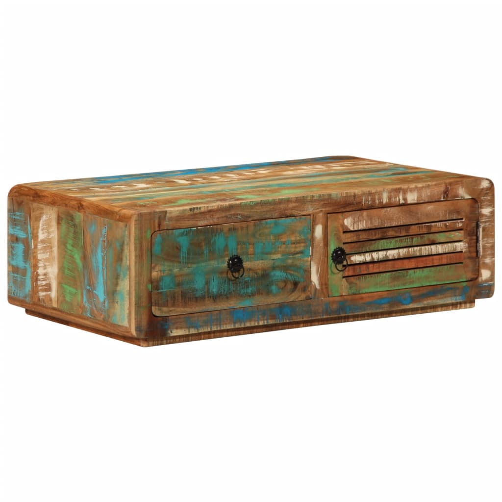 vidaXL Table basse 89x55x29 cm Bois de récupération massif