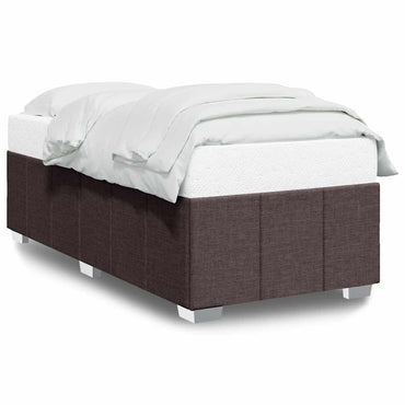 vidaXL Cadre de lit sans matelas Marron foncé 90x200 cm Tissu