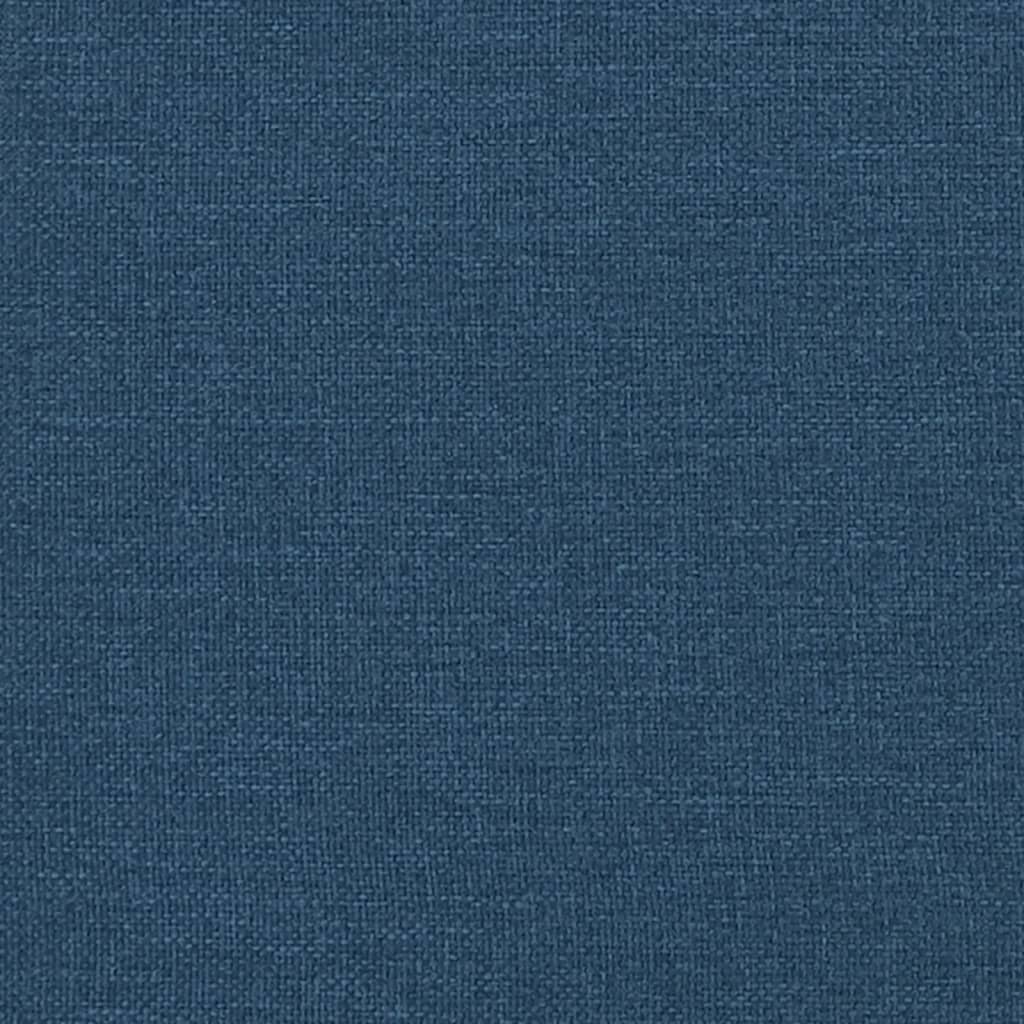 vidaXL Boxspringbett mit Matratze Blau 100x200 cm Stoff
