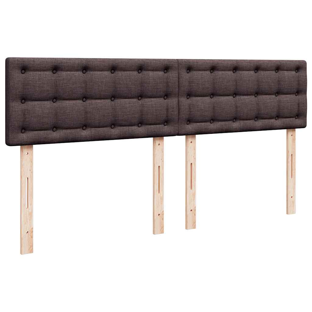 vidaXL Boxspringbett mit Matratze Dunkelbraun 180x200 cm Stoff