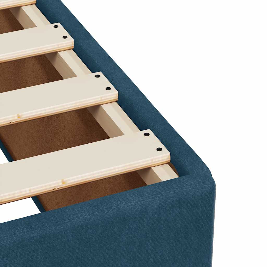 Boxspringbett mit Matratze Blau 100x200 cm Samt