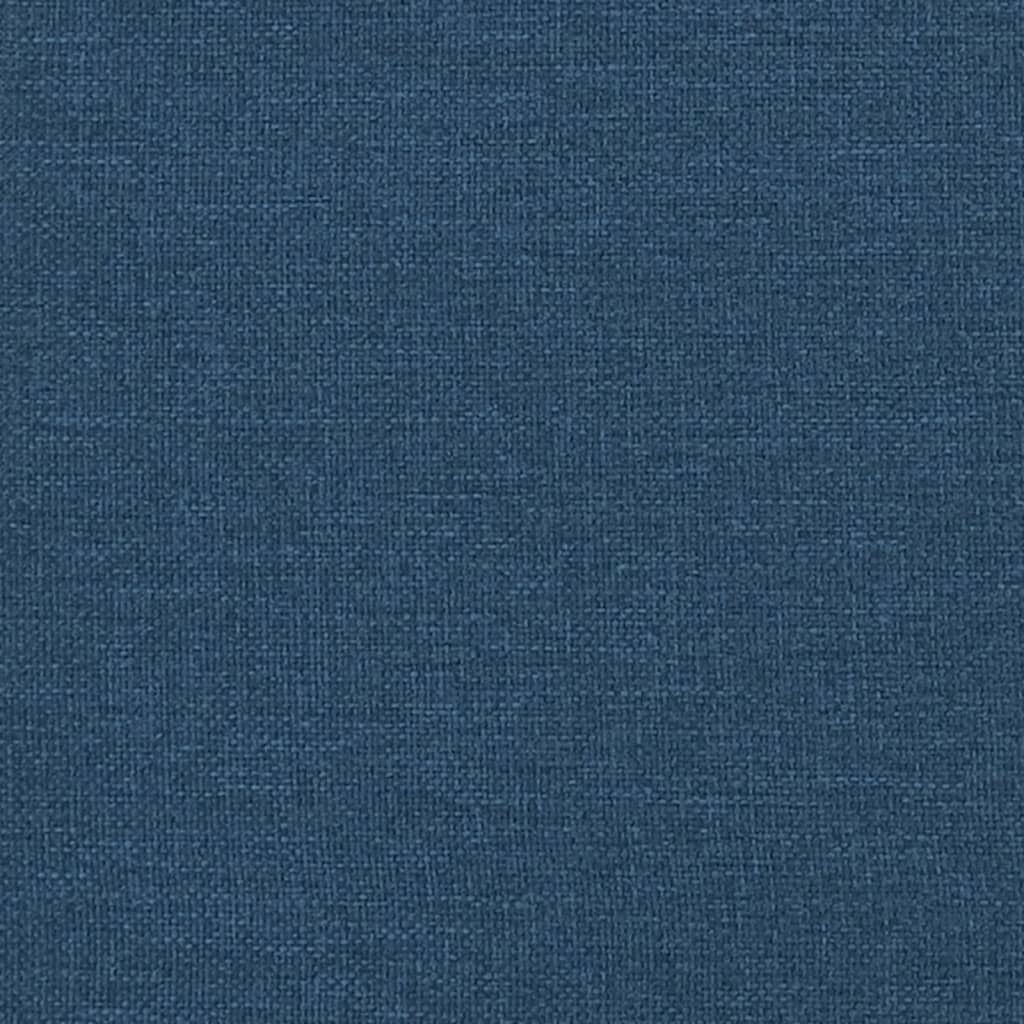 vidaXL Lit coffre tapissier avec matelas Bleu 160x200 cm Tissu