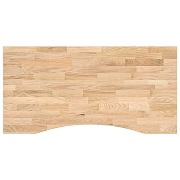 vidaXL Schreibtischplatte Unbehandelt 100x50x2,5 cm Massivholz Eiche