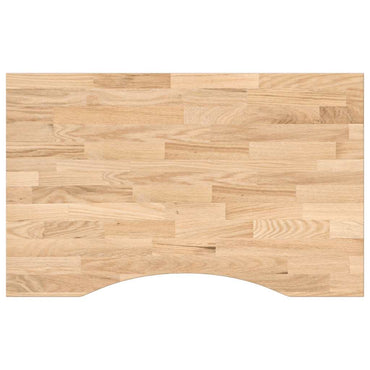 vidaXL Schreibtischplatte Unbehandelt 80x60x2,5 cm Massivholz Eiche
