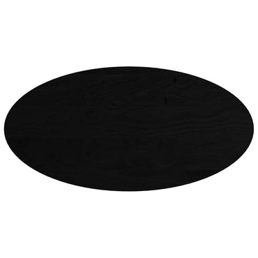 vidaXL Tischplatte Dunkelbraun 120x60x2 cm Massivholz Eiche Oval