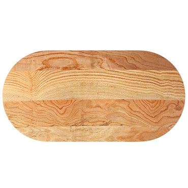 vidaXL Tischplatte Hellbraun 120x60x4 cm Massivholz Eiche Oval