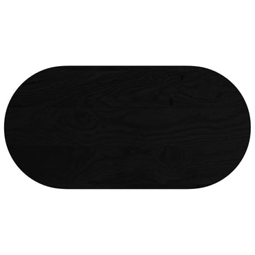 vidaXL Tischplatte Dunkelbraun 100x50x2 cm Massivholz Eiche Oval