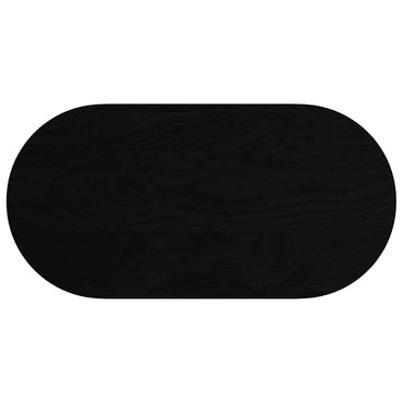 vidaXL Tischplatte Dunkelbraun 100x50x4 cm Massivholz Eiche Oval