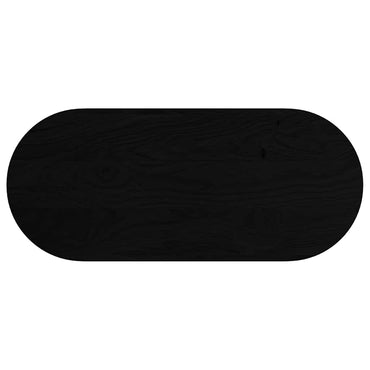 vidaXL Tischplatte Dunkelbraun 140x60x4 cm Massivholz Eiche Oval