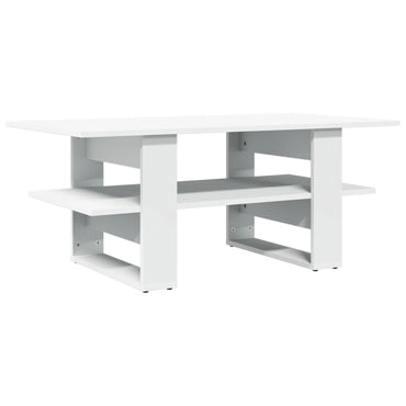 vidaXL Table basse blanche 102x55x42 cm Aggloméré
