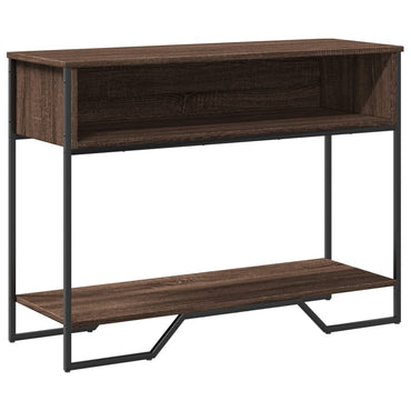 vidaXL Console imitation chêne marron 100x35x74,5 cm en bois d'ingénierie