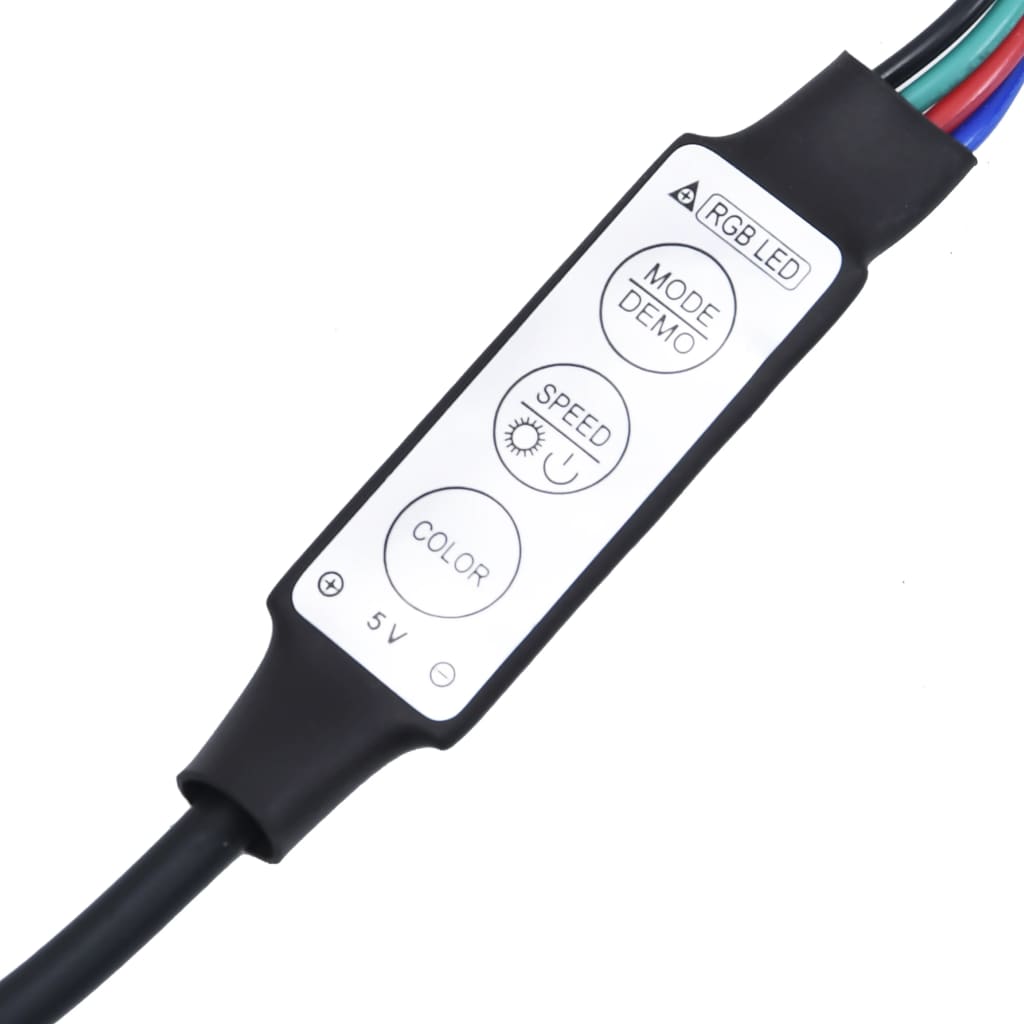vidaXL Wand-Nachttisch mit LED-Leuchten Sonoma-Eiche