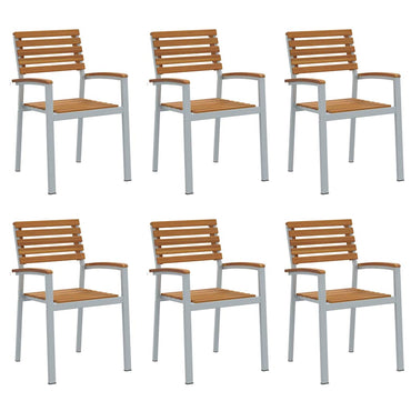 vidaXL Gartenstuhl 6 pcs Braun 56 x 57 x 87 cm Massivholz Akazie