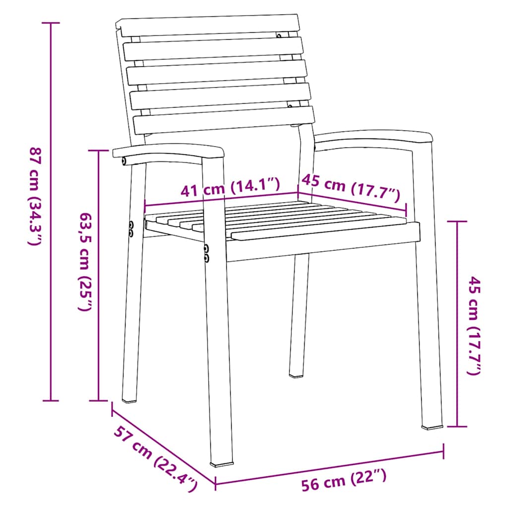 Garten Essgruppe 7 pcs Grau Massivholz Akazie