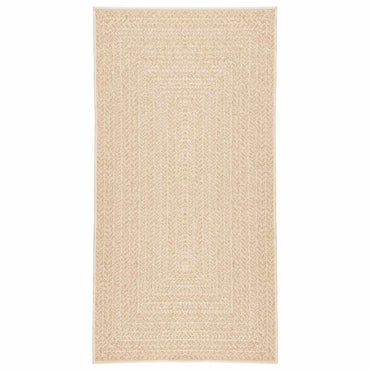 vidaXL Teppich ZIZUR Beige 60x110 cm Jute-Optik Indoor und Outdoor