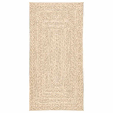 vidaXL Teppich ZIZUR Beige 100x200 cm Jute-Optik Indoor und Outdoor