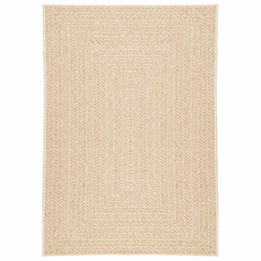 vidaXL Teppich ZIZUR Beige 120x170 cm Jute-Optik Indoor und Outdoor