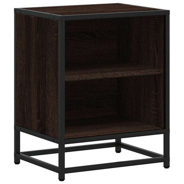 vidaXL Nachttisch Braun Eichen-Optik 40x31x50 cm Holzwerkstoff Metall