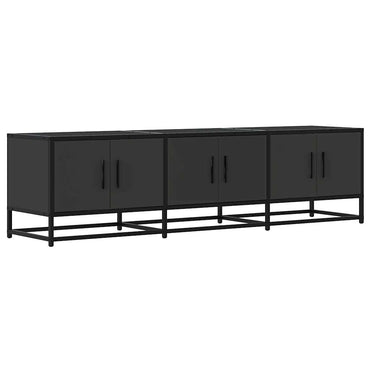 vidaXL Meuble TV Noir 150x35x41 cm Bois d'ingénierie et Métal