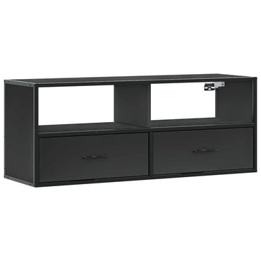 Meuble TV vidaXL Noir 100x31x39,5 cm Bois d'ingénierie et métal