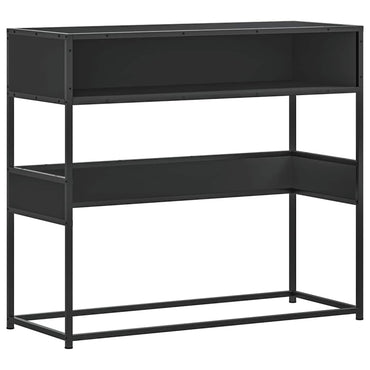 vidaXL Table console noir 90x35x80 cm Bois d'ingénierie