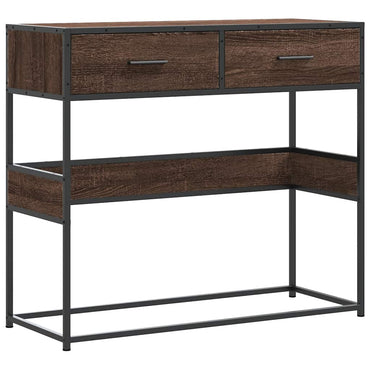 vidaXL Console chêne aspect bois marron 90x35x80 cm Bois d'ingénierie
