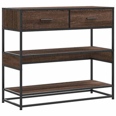 vidaXL Konsolentisch Braun Eichen-Optik 90x35x80 cm Holzwerkstoff