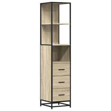 vidaXL Meuble de salle de bain chêne Sonoma 35x37,5x166 cm Aggloméré