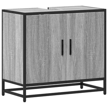Meuble sous-lavabo gris Sonoma 65x33x60 cm bois d'ingénierie vidaXL