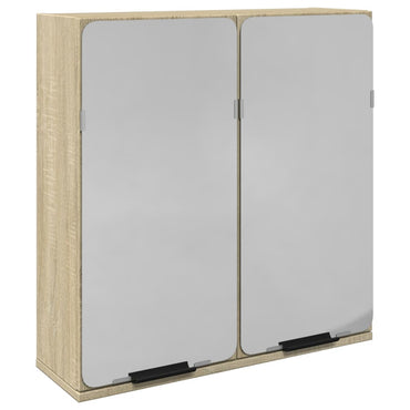 vidaXL Bad-Spiegelschrank Sonoma-Eiche 64,5x20x66,5 cm Holzwerkstoff