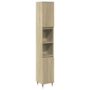 vidaXL Meuble de salle de bain chêne Sonoma 30x30x190 cm Aggloméré