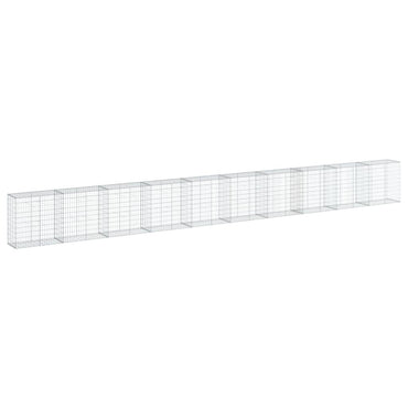 vidaXL Gabione mit Deckel 1000x50x100 cm Verzinktes Eisen