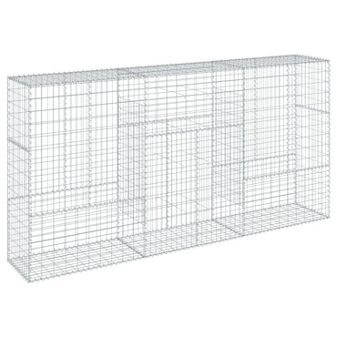 vidaXL Gabione mit Deckel 300x50x150 cm Verzinktes Eisen