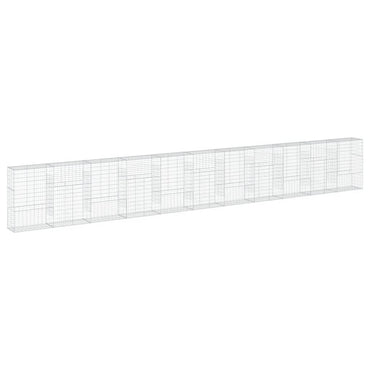 vidaXL Gabionenkorb mit Deckel 1100x50x150 cm Eisen verzinkt