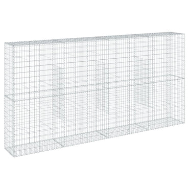 vidaXL Gabione mit Deckel 400x50x200 cm Verzinktes Eisen