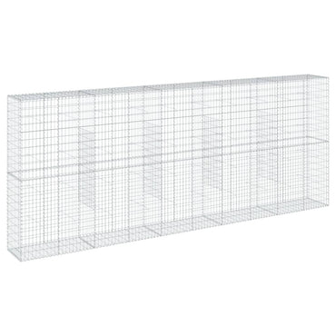 vidaXL Gabione mit Deckel 500x50x200 cm Verzinktes Eisen