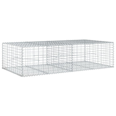 vidaXL Gabione mit Deckel 200x100x50 cm Verzinktes Eisen