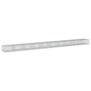 vidaXL Gabione mit Deckel 1000x100x50 cm Verzinktes Eisen